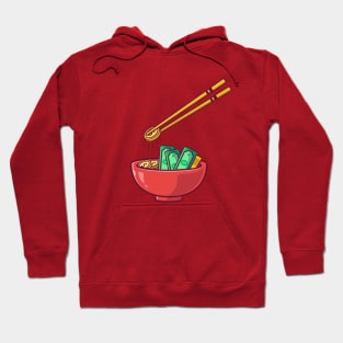 Dollars on Bowl with Chopsticks Hoodie